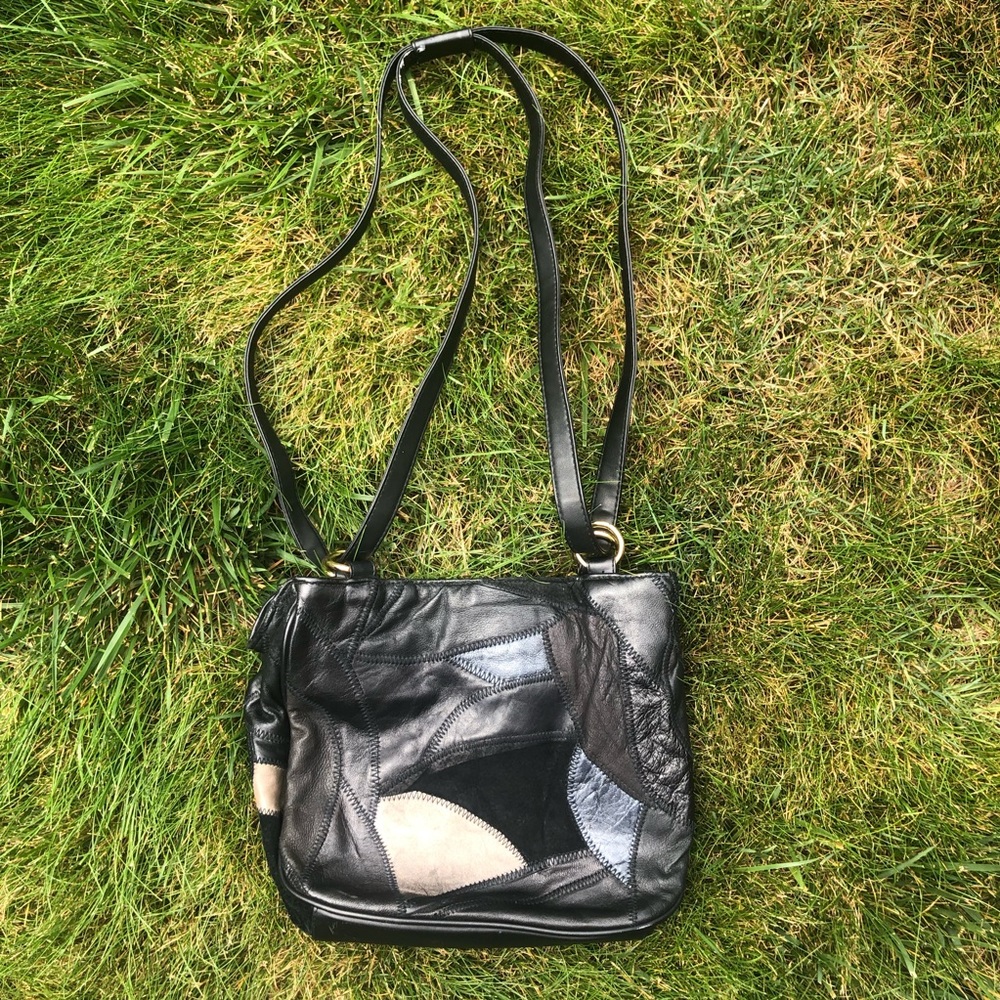 Vintage Leather Patchwork Purse - image 5